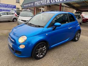 Fiat 500 1.2 S 3dr Hatchback Petrol Italia Blue at Premier Garage Derby Derby